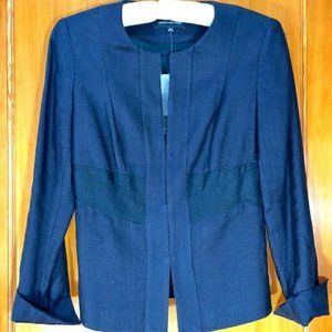 Jones New York black linen blazer NWT